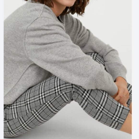 H&M Houndstooth Pants, Size 8, Pull-On Elastic Waist, Ankle Length, Pockets, NEW - Picture 12 of 12